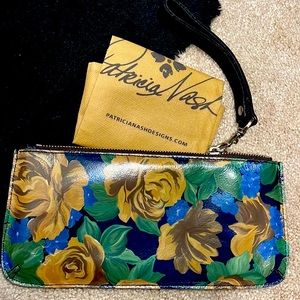 Patricia Nash Floral Leather Wrislet